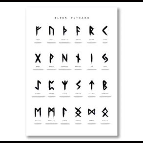 Elder Futhark Canvas Wall Art 50 x 70 cm