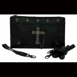 Gothic Ladies Cross, Clutch Handbag