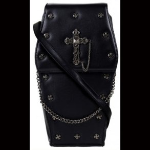 Metal Cross Small Pastel Lilac Gothic Crossbody Coffin Bag by GothX - Gothic  Bags and Backpacks