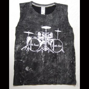  Little Rock Drums  Stone Wash Vest Top