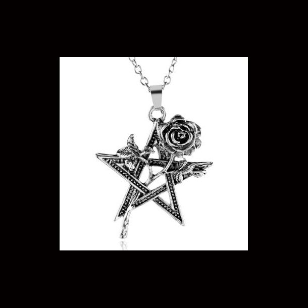 Pentagram Rose Necklace 
