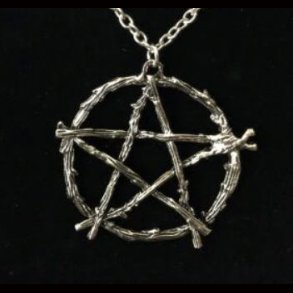 Pentagram Cross Sticks Pendant Necklace
