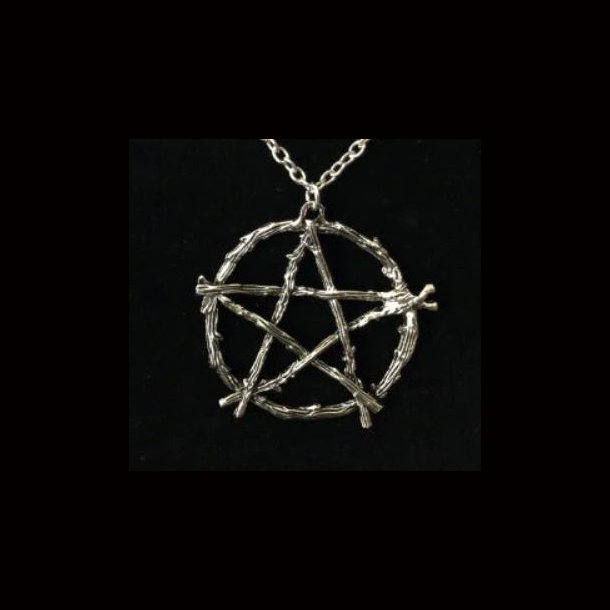Pentagram Cross Sticks Pendant Necklace