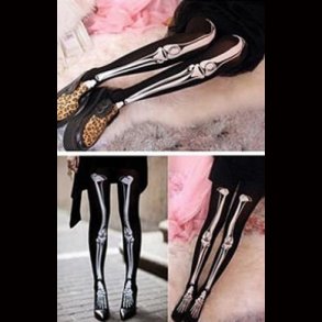 Black Skeleton tights
