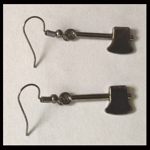 Viking axe earrings,