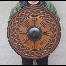 Viking Shield The Vegvisir or Viking Compass with Celtic knot design 60cm