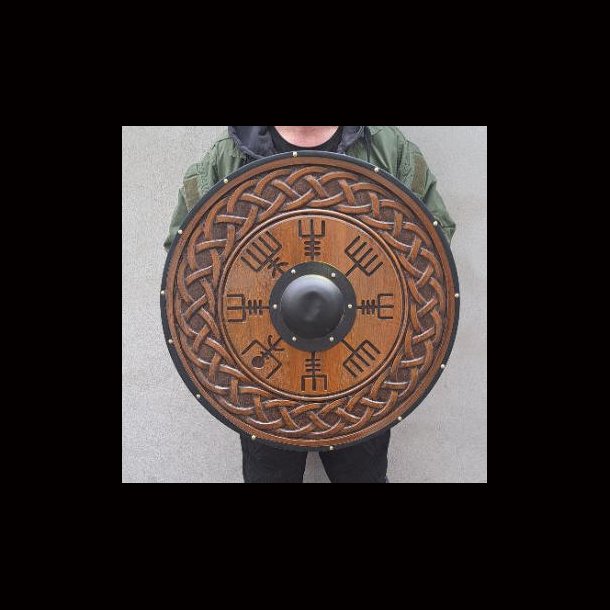 Viking Shield The Vegvisir or Viking Compass with Celtic knot design 60cm