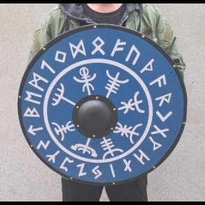 Viking Shield The Vegvisir or Viking Compass with Runes Design 60cm
