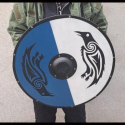Viking Shield The two Ravens of Odin Design 60cm