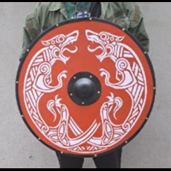 Viking Shield Double Wolf Design �Geri and Freki� 60cm