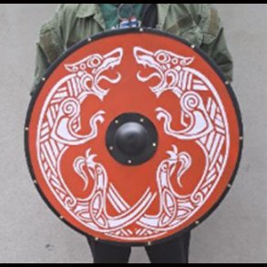Viking Shield Double Wolf Design �Geri and Freki� 60cm