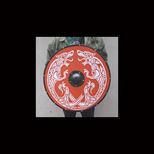 Viking Shield Double Wolf Design �Geri and Freki� 60cm
