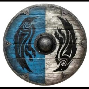 Viking Decorative Shield Eivor Valhalla Double Raven Design