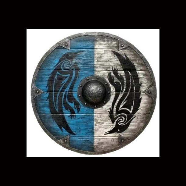 Viking Decorative Shield Eivor Valhalla Double Raven Design