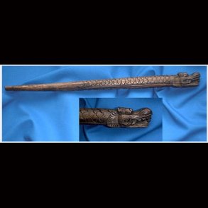 Wand hand carved with dragon