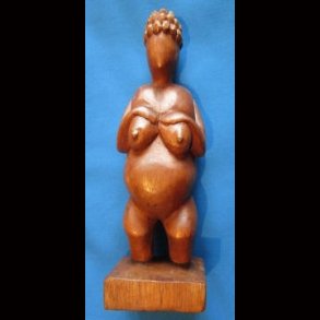 Wooden Earth Goddess Figure