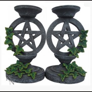 Stearinlys og lysestager